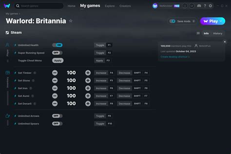 warlord britannia cheats|Warlord: Britannia Cheats & Trainers for PC .